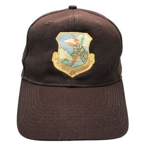 USAF Strategic Air Command Logo Black Baseball Hat Cap Adjustable Hook Loop